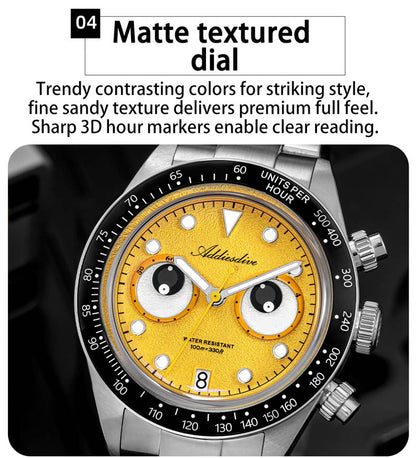🔥SALDI D'AUTUNNO 🔥ADDIESDIVE AD2557 – Orologio Cronografo da Uomo 40mm al Quarzo VK64 con Quadrante Eye