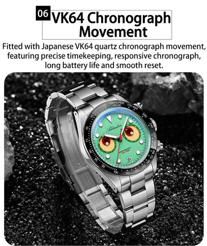 🔥SALDI D'AUTUNNO 🔥ADDIESDIVE AD2557 – Orologio Cronografo da Uomo 40mm al Quarzo VK64 con Quadrante Eye