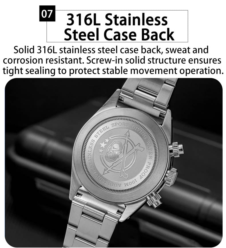 🔥SALDI D'AUTUNNO 🔥ADDIESDIVE AD2557 – Orologio Cronografo da Uomo 40mm al Quarzo VK64 con Quadrante Eye