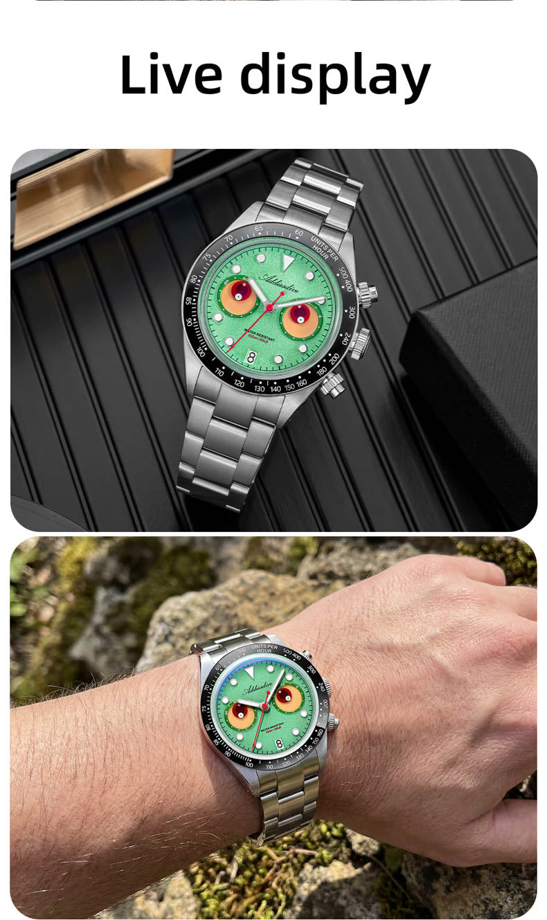🔥SALDI D'AUTUNNO 🔥ADDIESDIVE AD2557 – Orologio Cronografo da Uomo 40mm al Quarzo VK64 con Quadrante Eye