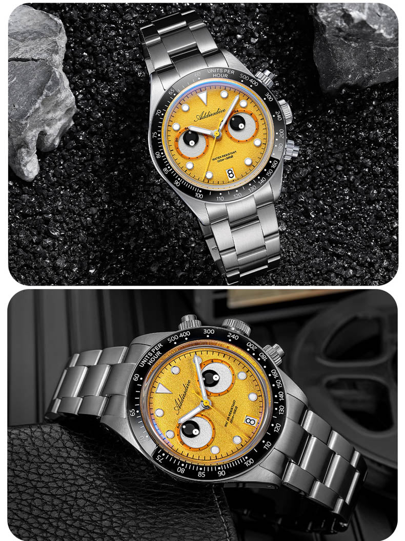 🔥SALDI D'AUTUNNO 🔥ADDIESDIVE AD2557 – Orologio Cronografo da Uomo 40mm al Quarzo VK64 con Quadrante Eye