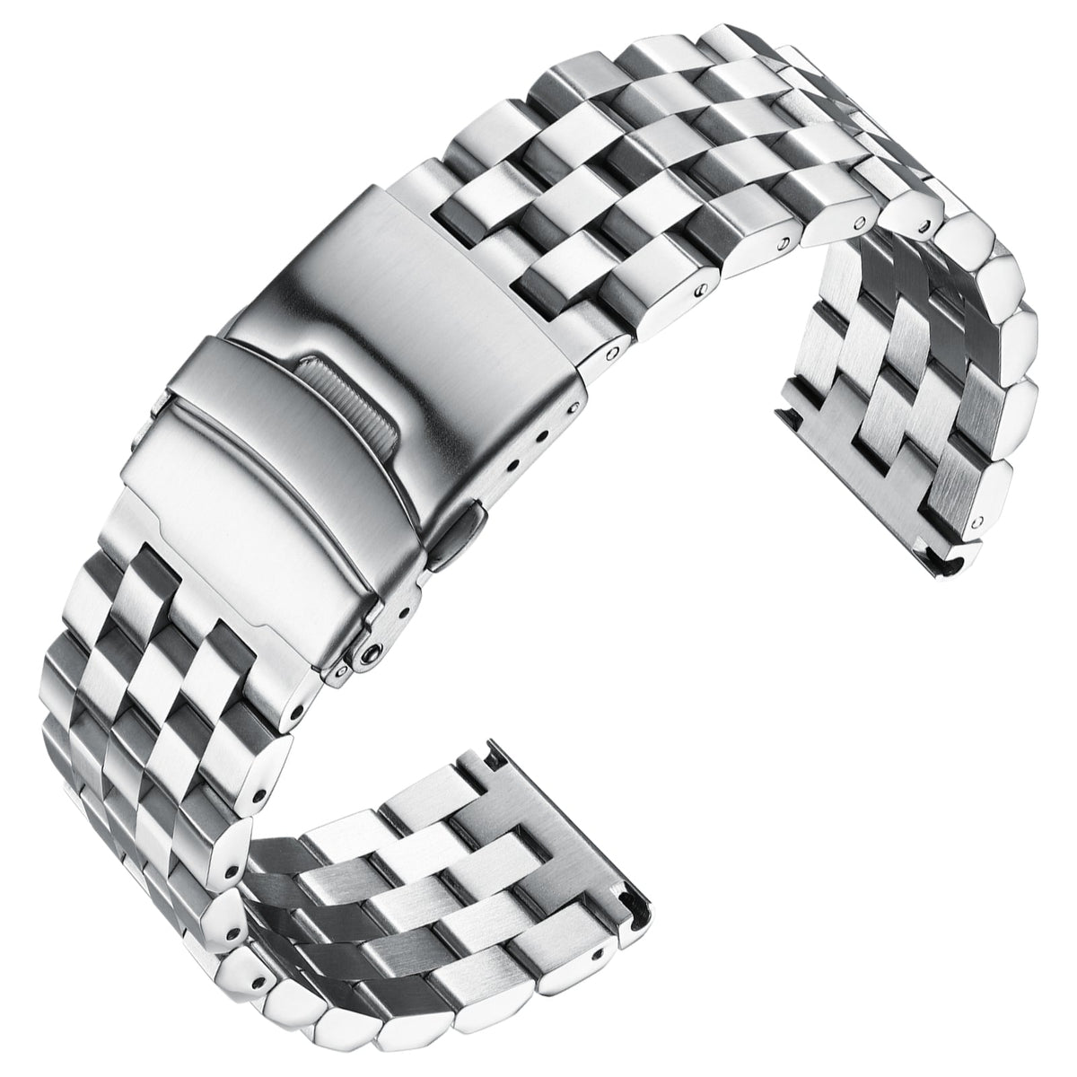 Cinturino per orologio da uomo in acciaio inossidabile da 22 mm