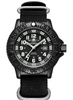 Quartz Sports Watch Men 24 Hours Luminous Black Stainless Steel