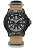 Quartz Sports Watch Men 24 Hours Luminous Black Stainless Steel
