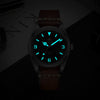 ADDIESDIVE Orologio Pilota Automatico 38mm 100M (AD2112-cinturino in pelle)