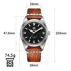 ADDIESDIVE Orologio Pilota Automatico 38mm 100M (AD2112-cinturino in pelle)