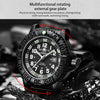 Quartz Sports Watch Men 24 Hours Luminous Black Stainless Steel
