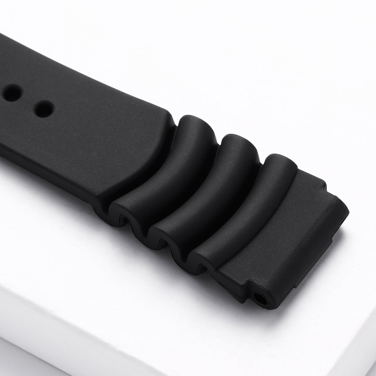 Cinturino in silicone per orologi da uomo Diver Nero 20 mm 22 mm