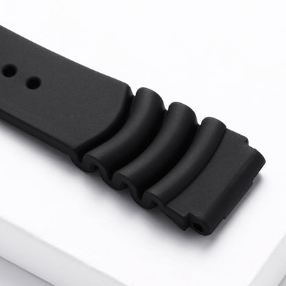 Cinturino in silicone per orologi da uomo Diver Nero 20 mm 22 mm