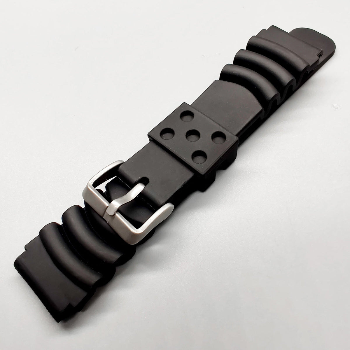 Cinturino in silicone per orologi da uomo Diver Nero 20 mm 22 mm