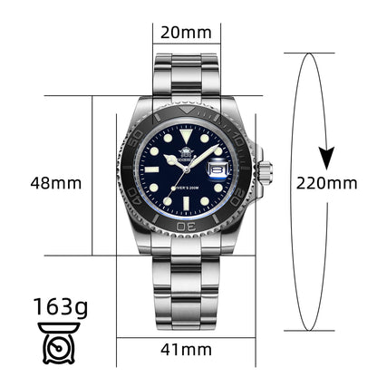 ★Speciali settimanali★Addiesdive Orologio al Quarzo 41mm Diver's 200M (MY-H3C)
