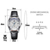ADDIESDIVE automatico quadrante bianco con cinturino in pelle nera AD2118