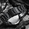Quartz Sports Watch Men 24 Hours Luminous Black Stainless Steel