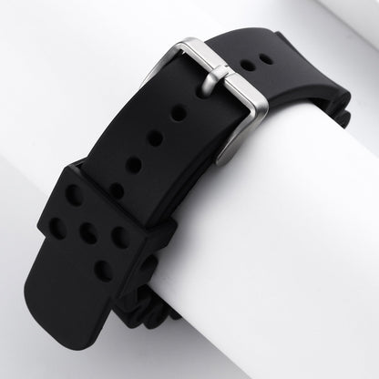 Cinturino in silicone per orologi da uomo Diver Nero 20 mm 22 mm