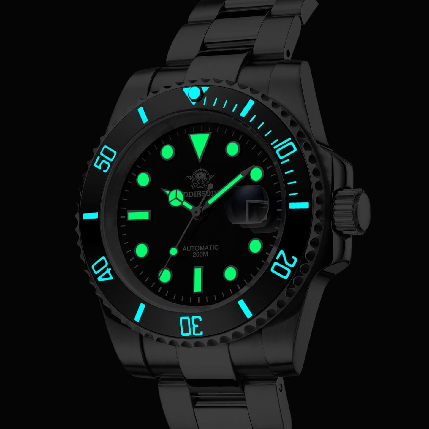 ADDIESDIVE Orologio Subacqueo Automatico da uomo Luminescente NH35A (MY-H3)