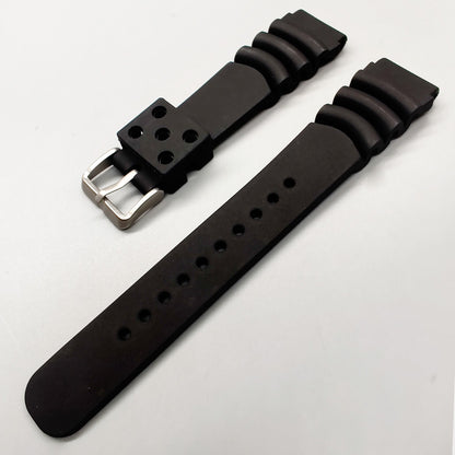 Cinturino in silicone per orologi da uomo Diver Nero 20 mm 22 mm