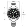 ADDIESDIVE®Tartaruga nera automatica Orologio subacqueo 1970 Capitan Willard Omaggio (MY-H8)