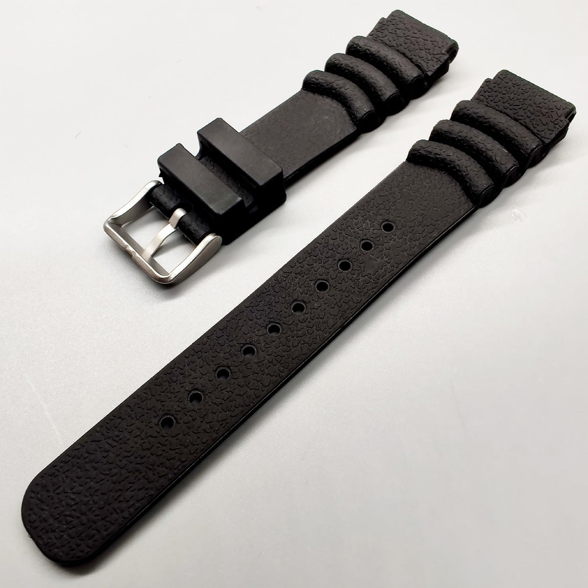 Cinturino in silicone per orologi da uomo Diver Nero 20 mm 22 mm