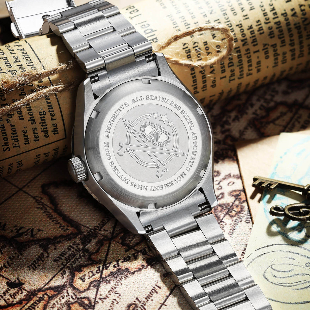 ADDIESDIVE® 2-in-1 Pilot diver orologio automatico diver 200M (MY-H9)