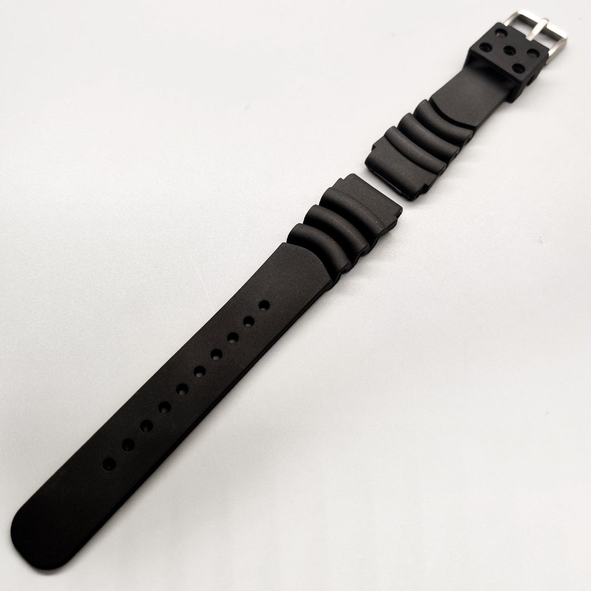 Cinturino in silicone per orologi da uomo Diver Nero 20 mm 22 mm