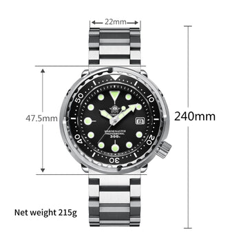 ADDIESDIVE® Tuna 300 Orologio subacqueo automatico Tuna Diver 300M 3 colori ( MY-H5)
