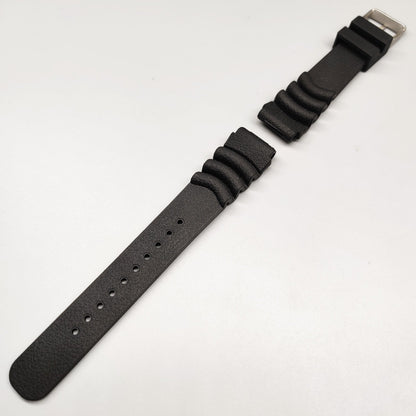 Cinturino in silicone per orologi da uomo Diver Nero 20 mm 22 mm