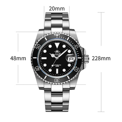 ADDIESDIVE Orologio Subacqueo Automatico da uomo Luminescente NH35A (MY-H3)