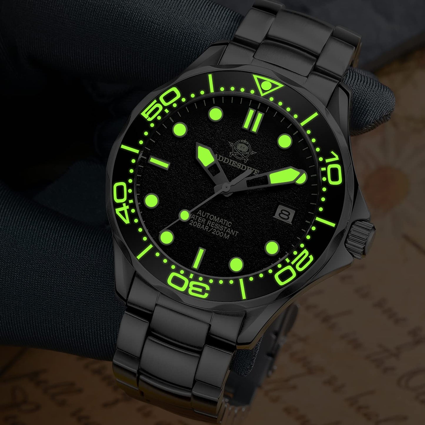 ★Saldi Anniversario★ADDIESDIVE Orologio subacqueo automatico da uomo AD2106