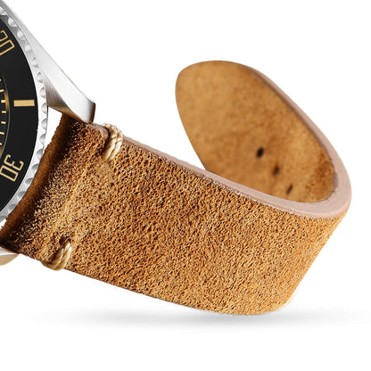 ADDIESDIVE Cinturino di Ricambio per Orologio, Vintage, In Pelle Scamosciata, Larghezza 20 mm