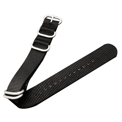 Cinturino per orologio Cinturini in nylon 20mm 22mm Black