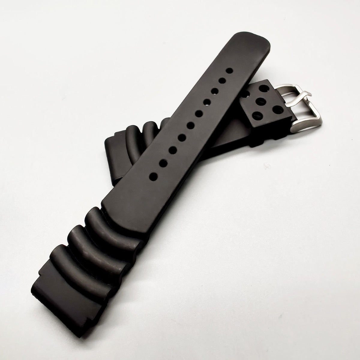Cinturino in silicone per orologi da uomo Diver Nero 20 mm 22 mm