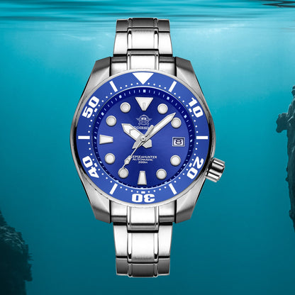 🔥ADDIESDIVE Orologio 🔥 subacqueo professionale da uomo 44,5 mm (MY-H10) blu con Logo