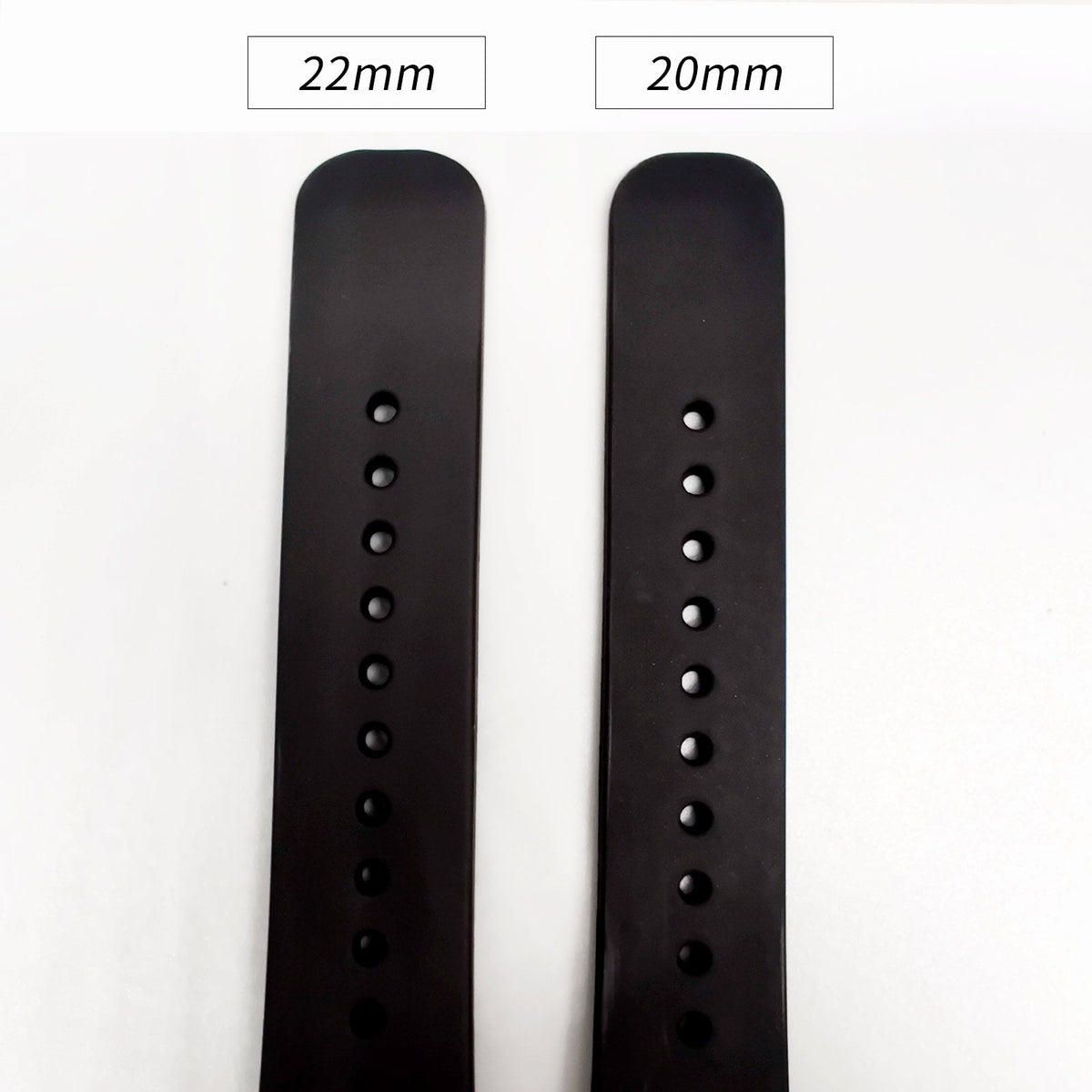 Cinturino in silicone per orologi da uomo Diver Nero 20 mm 22 mm
