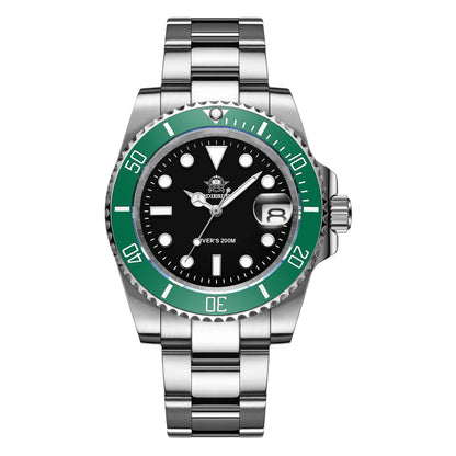 ★Speciale Capodanno★ADDIESDIVE Orologio al quarzo per uomo Diver 200M (H3-2QZ) black and green
