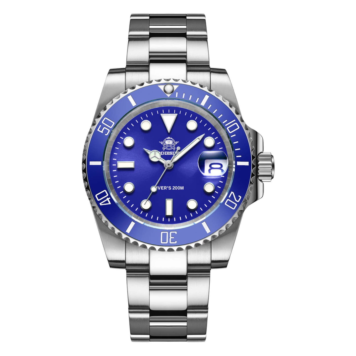 ★Speciale Capodanno★ADDIESDIVE Orologio al quarzo per uomo Diver 200M (H3-2QZ) blue