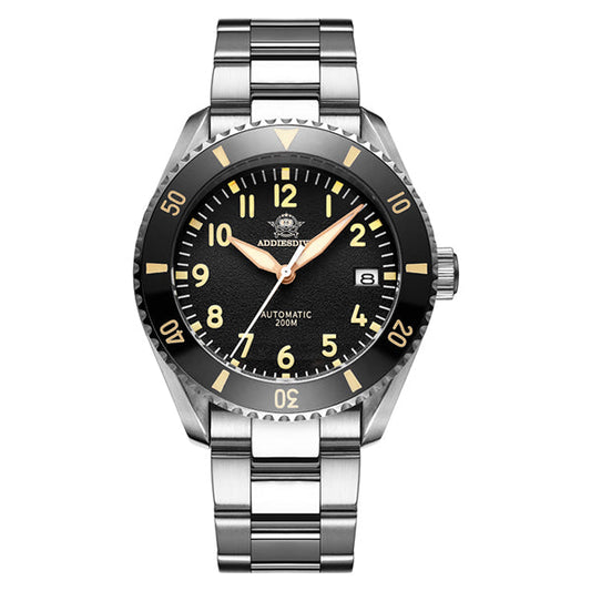 ADDIESDIVE® 2-in-1 Pilot diver orologio automatico diver 200M (MY-H9) steel strap