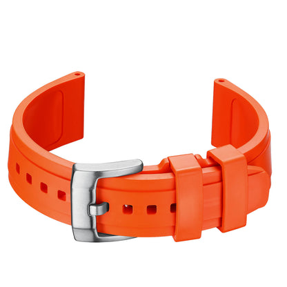 Generic Silicone Watch Strap For Men Dive Watches Quick Release Rubber Band，22mm arancia