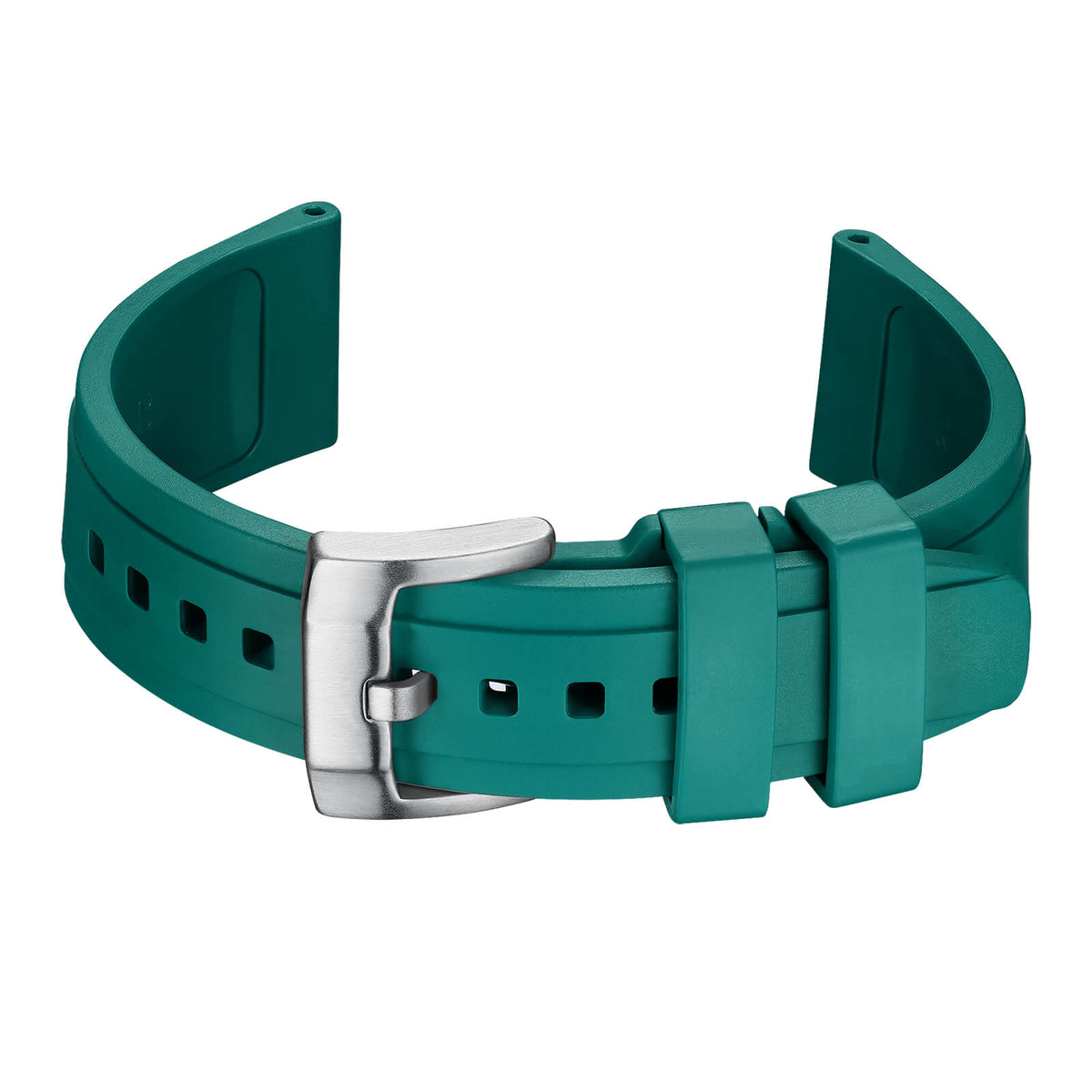 Generic Silicone Watch Strap For Men Dive Watches Quick Release Rubber Band，22mm verde