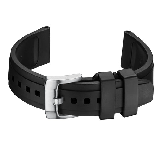 Generic Silicone Watch Strap For Men Dive Watches Quick Release Rubber Band，22mm Nero