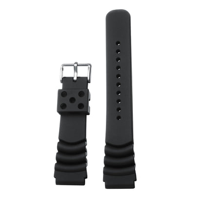 Cinturino in silicone per orologi da uomo Diver Nero 20 mm 22 mm