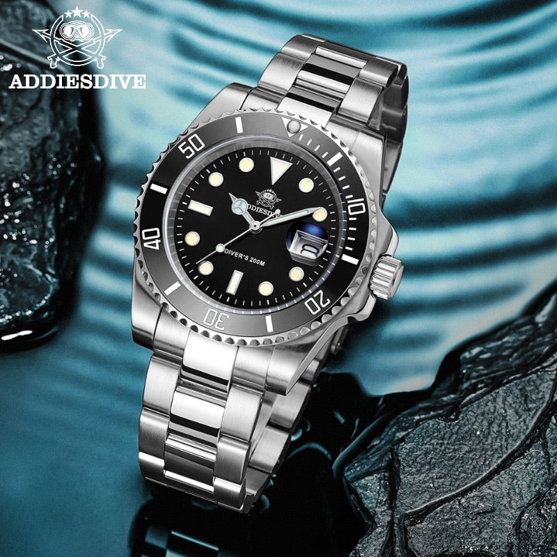 ★Speciale Capodanno★ADDIESDIVE Orologio al quarzo per uomo Diver 200M (H3-2QZ)
