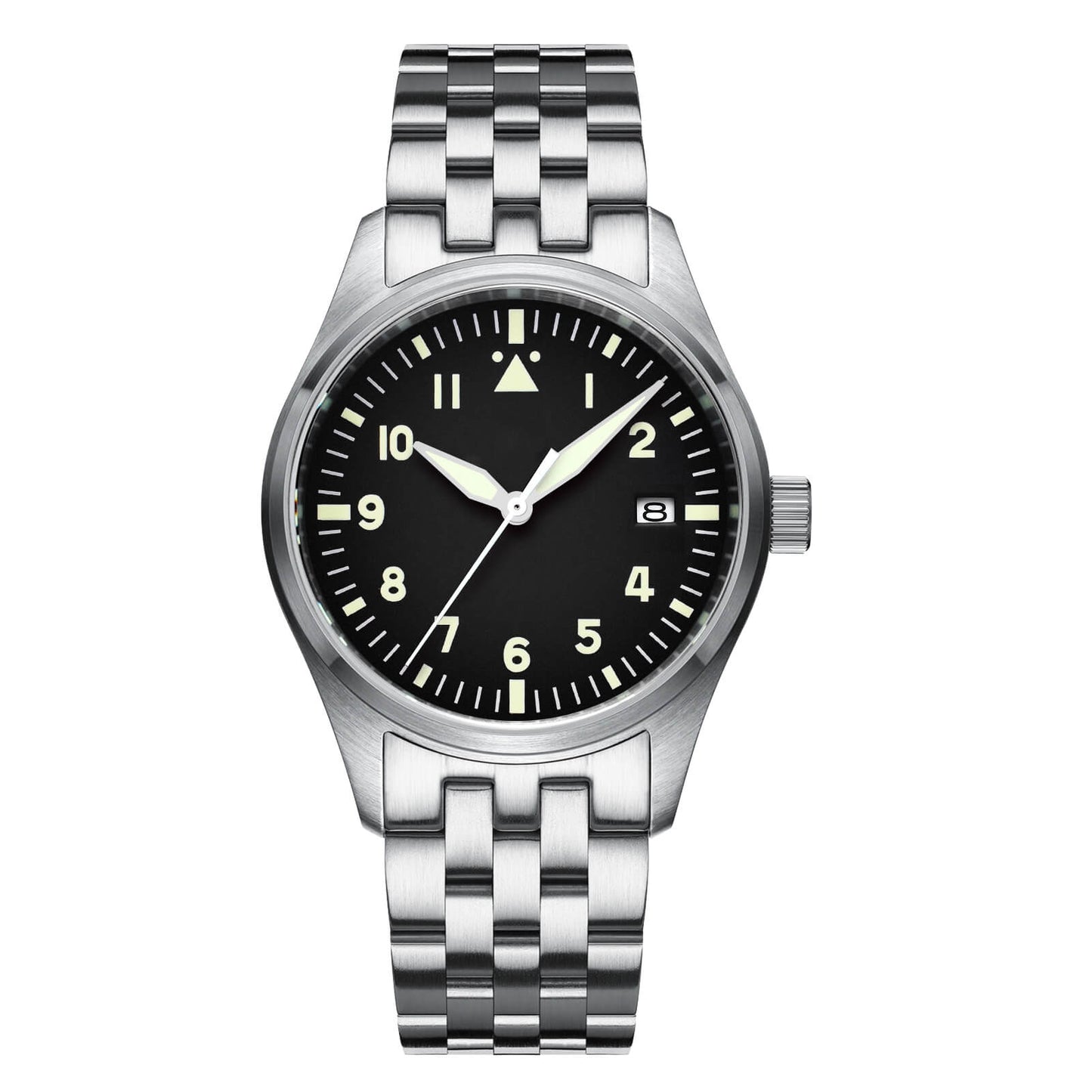 ADDIESDIVE® Pilot watch|movimento automatico NH35A Nastro in acciaio (MY-H2) Nero Cinturino in acciaio