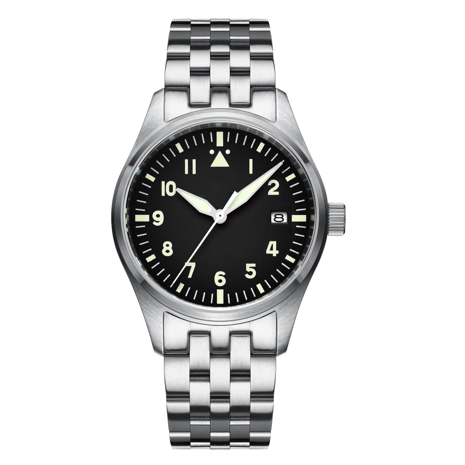 ADDIESDIVE® Pilot watch|movimento automatico NH35A Nastro in acciaio (MY-H2) Nero Cinturino in acciaio